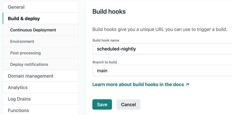 Add build hook