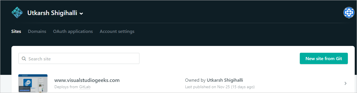 New site from Git